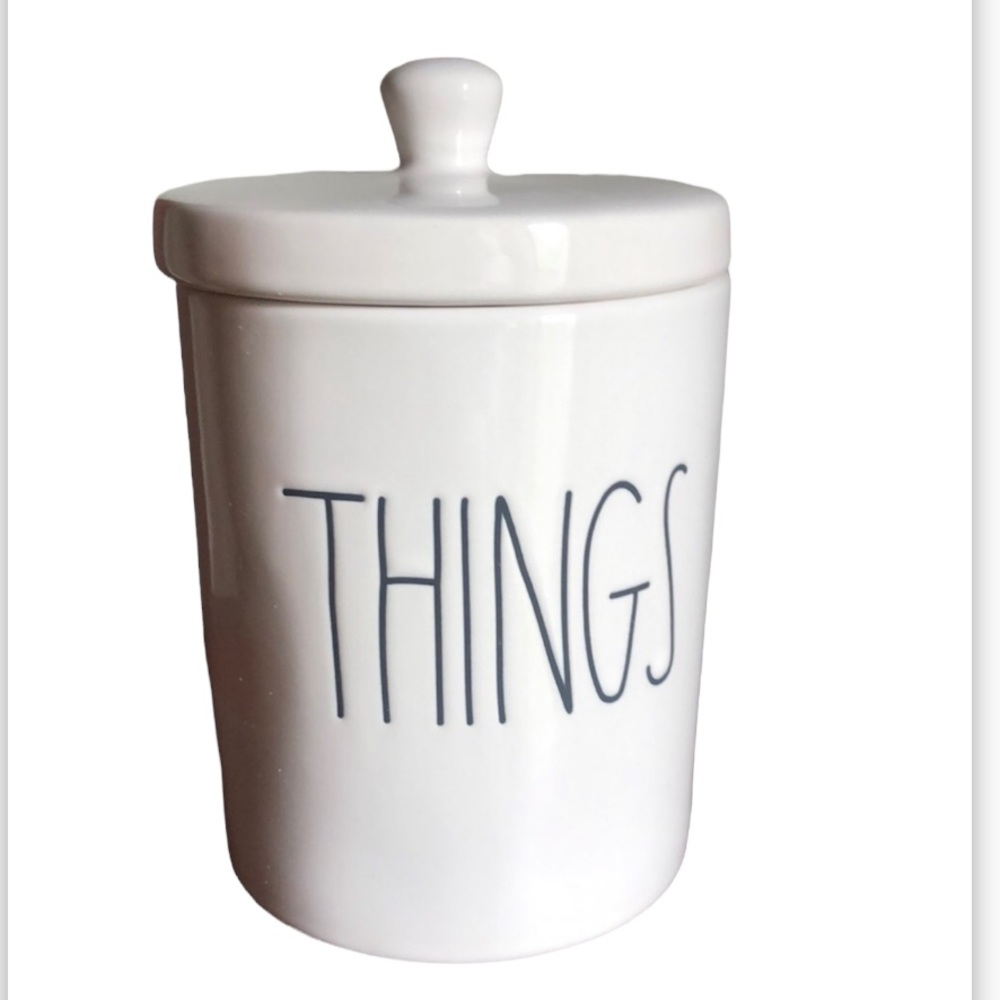 Rae Dunn Lidded THINGS Jar Home Decor